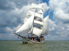 zeilen met schipper 958
